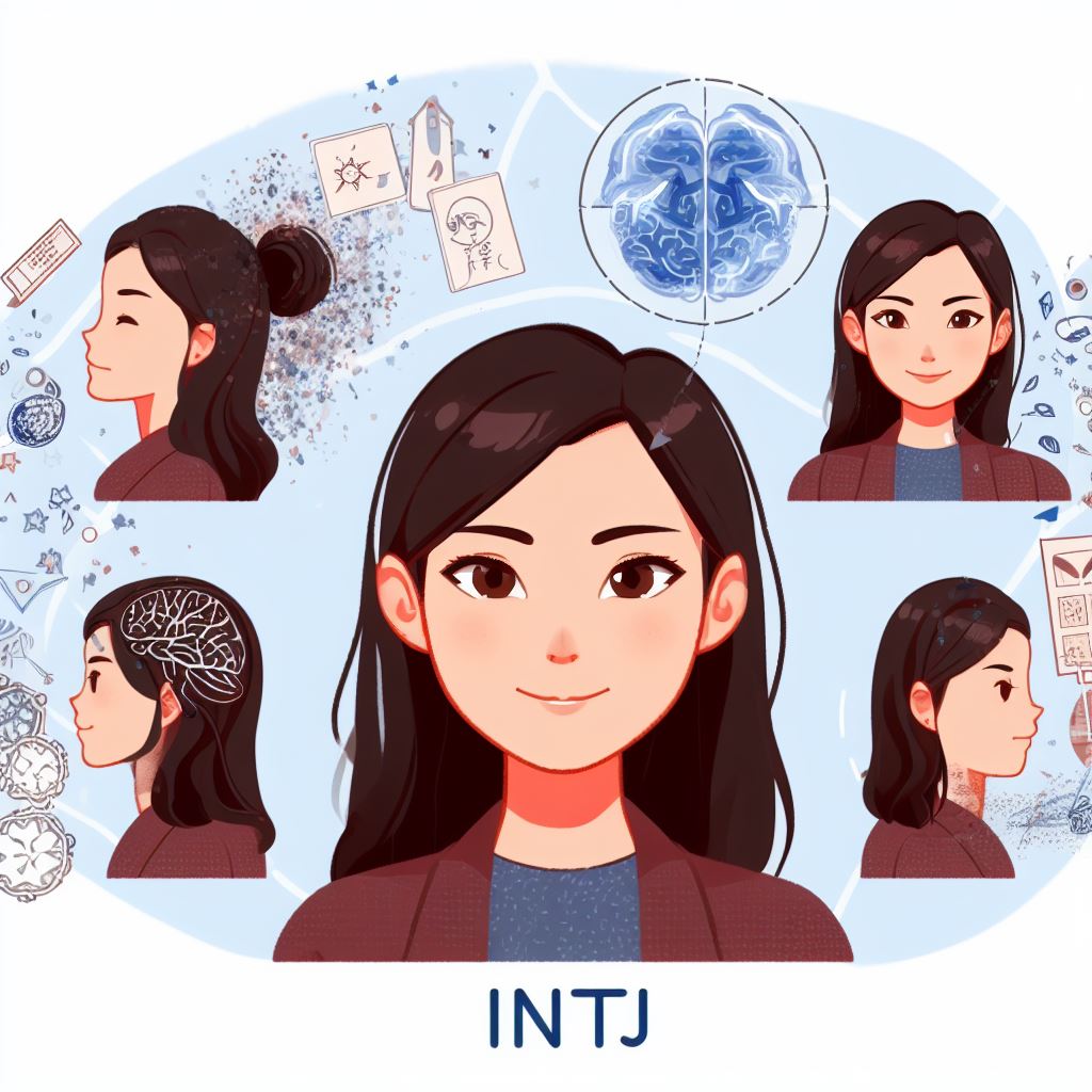 An illustration of a person who represents the INTJ personality type